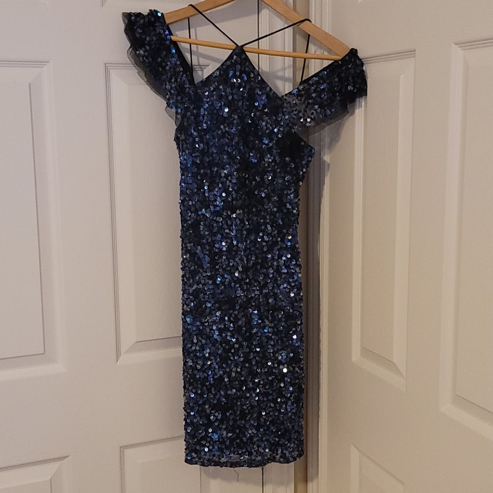 Aidan Mattox sequined mini dress